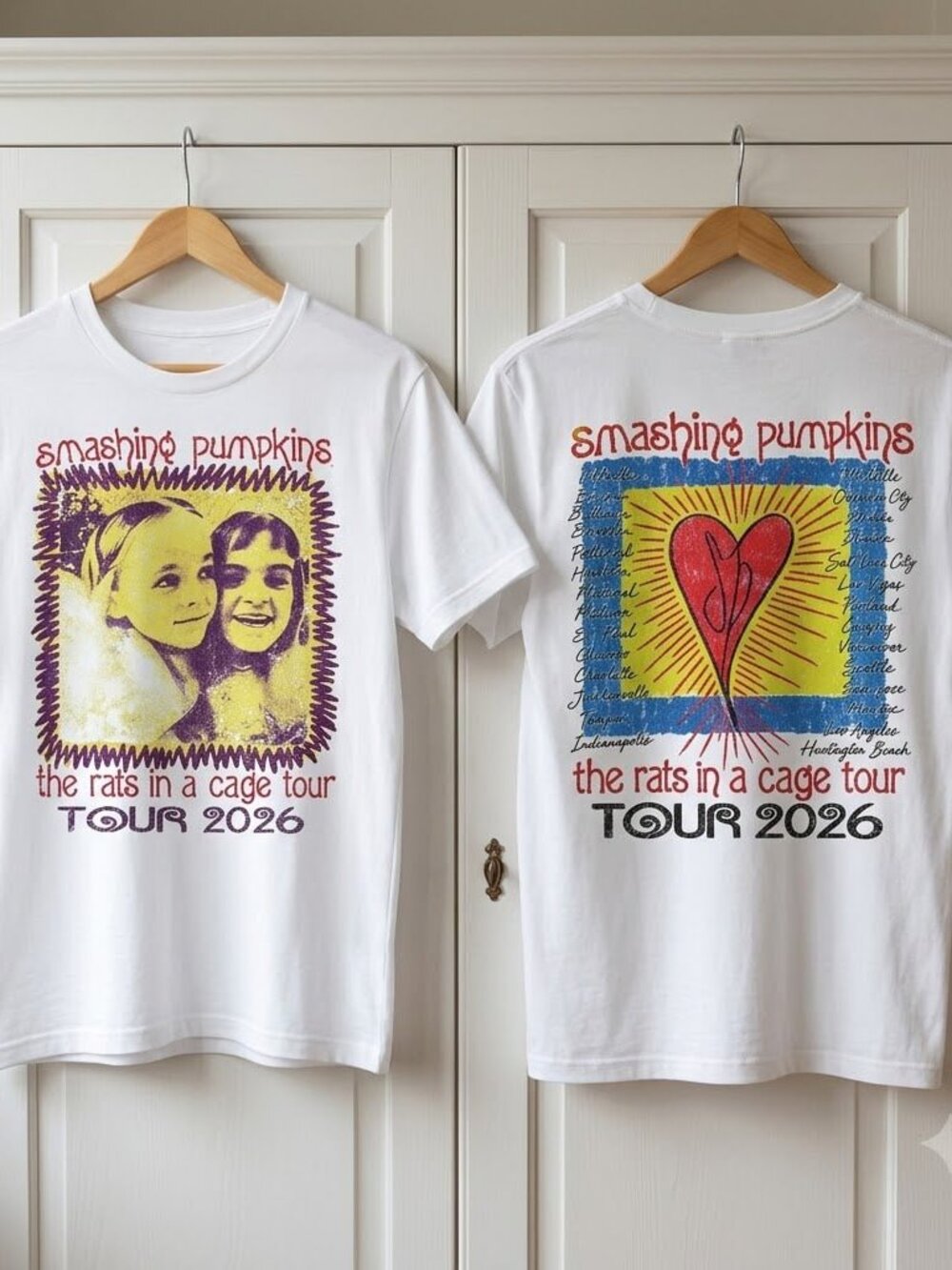 The Smashing Pumpkins Rats In A Cage 2026 Tour Graphic Shirt Reprint